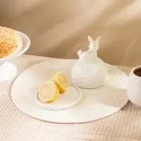 Лимонница SL Home &laquo;Пасхальные кролики&raquo;, 14&times;14.5 см, доломит, белая