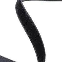 Лента бархатная, 6 мм, 18&plusmn;1 м, чёрная №03