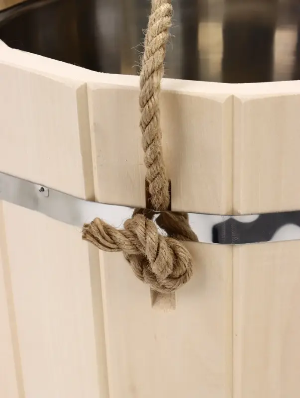 Ведро-запарник для бани и сауны, 12 л, деревянное, нержавеющая вставка