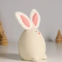 Сувенир керамика, текстиль "Зайчик в форме яйца" белый 7,2х7,2х12,5 см Сувенир керамика, текстиль "Зайчик в форме яйца" белый 7,2х7,2х12,5 см