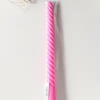 Свеча витая 25 см, 57 г, 5 ч, розовый