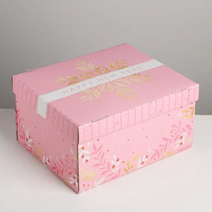 Коробка подарочная новогодняя складная «Теплоты», 31,2 х 25,6 х 16,1 см, Новый год Коробка подарочная новогодняя складная «Теплоты», 31,2 х 25,6 х 16,1 см, Новый год