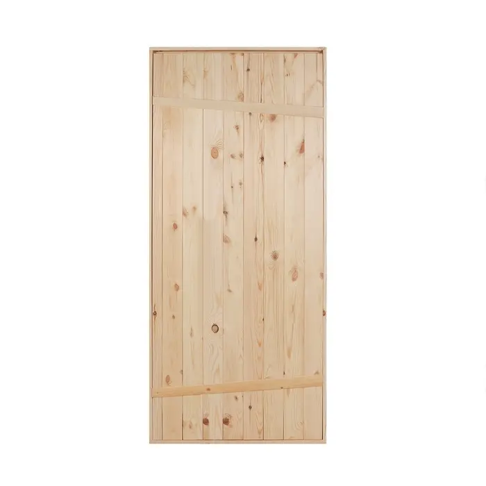 Дверной блок для бани, 180×80см, из сосны, на клиньях, массив, Дверной блок для бани, 180×80см, из сосны, на клиньях, массив, "Добропаровъ"