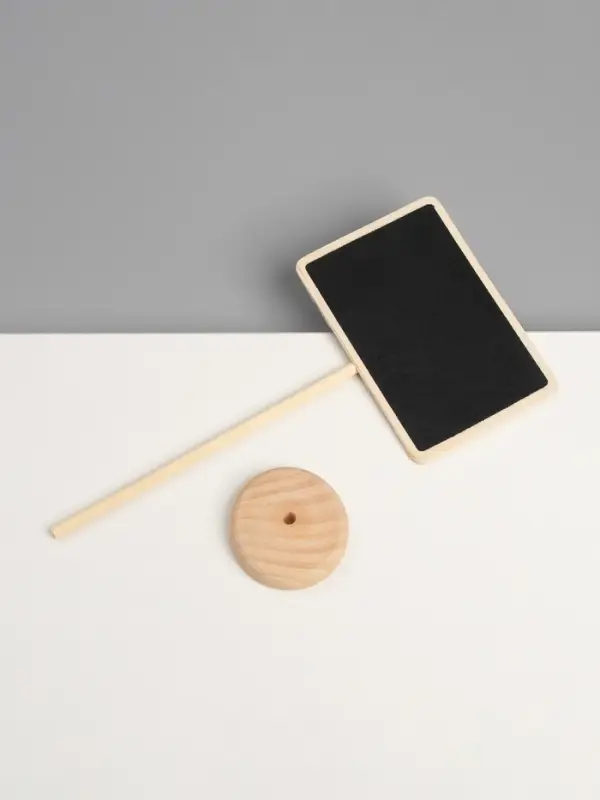 Ценник меловой на ножке &laquo;Прямоугольник&raquo;, 17&times;8 см, чёрный