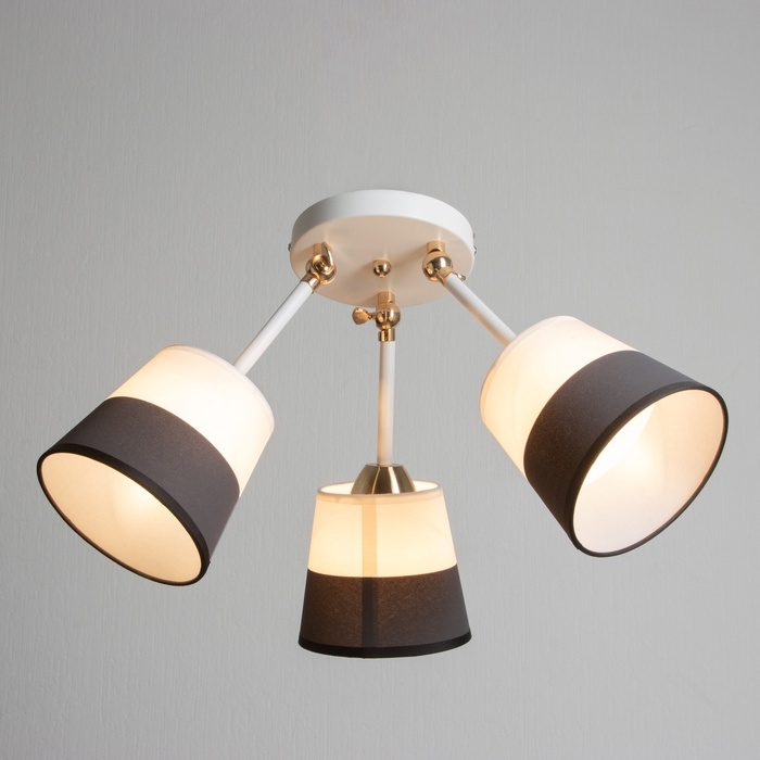 Люстра Люстра "Селена" 3хЕ27 40Вт бело-золотой 54х54х25 см