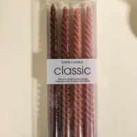 Набор свечей витых, 2&times;25 см, 4 шт., палитра коричневого, 25.5&times;8.8&times;2.4 см