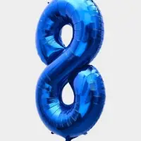 Воздушный шар фольгированный 40" &laquo;Цифра 8&raquo;, темно-синий