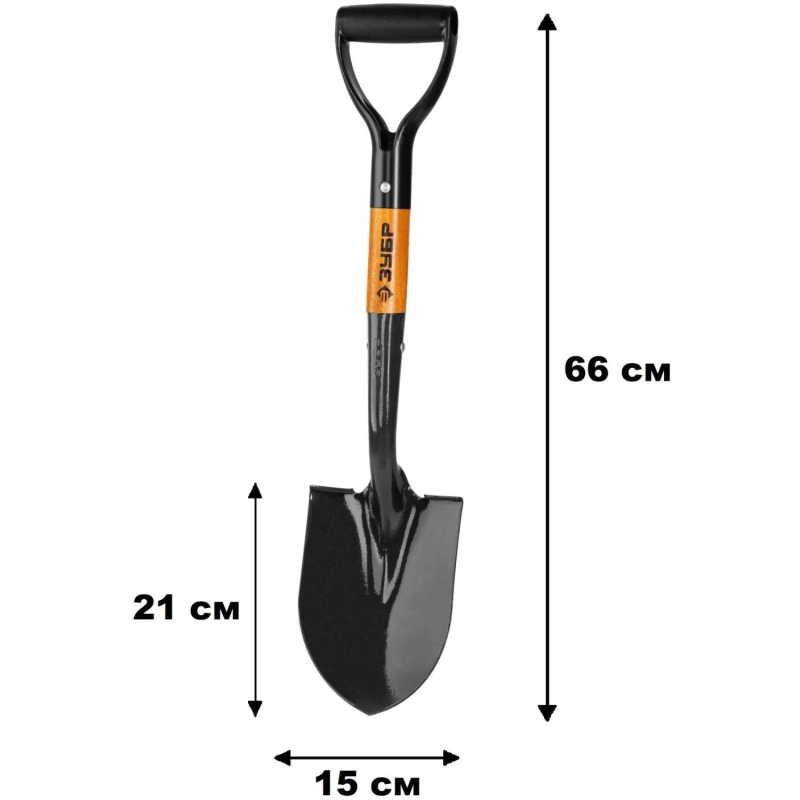 Лопата автомобильная Зубр Профи-10 с рукояткой (39355_z02)