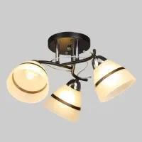 Люстра потолочная BayerLux &laquo;Лайма&raquo;, 3хЕ27, 40 Вт, черно-хромовый, 46&times;46&times;24 см