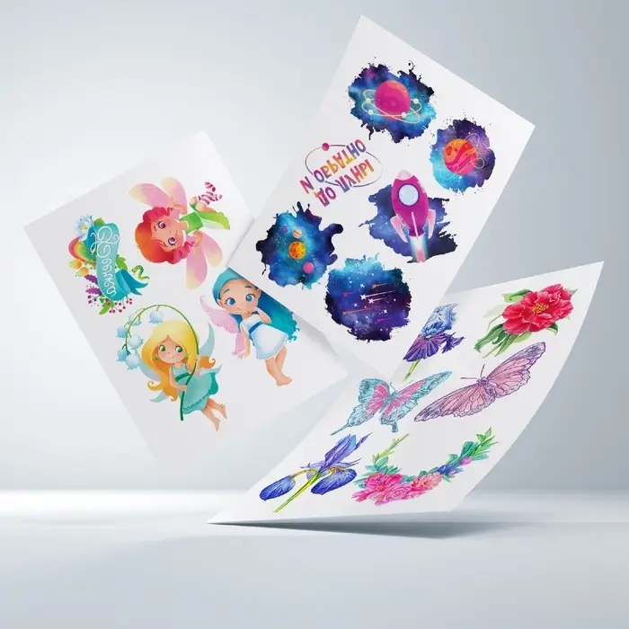 Переводные татуировки детские «Микс», тату — 4 листа