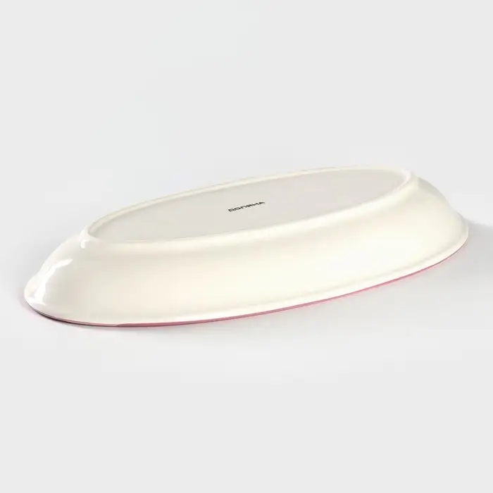 Блюдо овальное Доляна «Роза», 28,2×14,5×3,5 см, цвет белый Блюдо овальное Доляна «Роза», 28,2×14,5×3,5 см, цвет белый