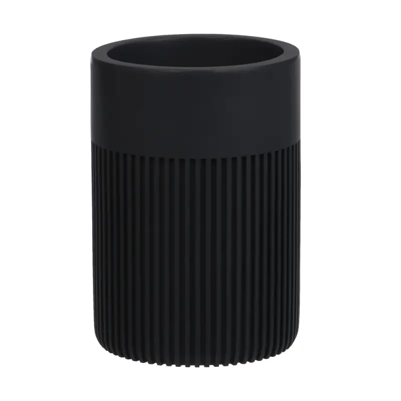 Стакан для ванной комнаты тм VETTA Модена, полирезин, серый, 7x7x10см