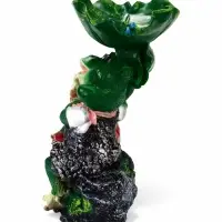 Садовая фигура - поилка из полистоуна &laquo;Лягушки на камне&raquo;, 20&times;17&times;29 см