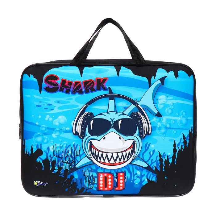 Папка с ручками текстильная А4, 350 х 265 x 75 мм, ПМД 4-20 Папка с ручками текстильная А4, 350 х 265 x 75 мм, ПМД 4-20 "Акула DJ"