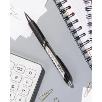 Ручка гелевая автомат.Galaxy,черн.корп,черный,манж