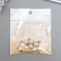 Декор для творчества пластик "Жемчужный шарик с петелькой" набор 10 шт 1,2х1,2х1,2 см