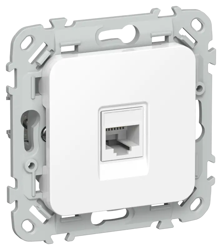 FLITE Розетка компьютерная RJ45 категория 5Е UTP РК5е-1-0-ФлБ белый IEK