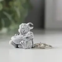 Брелок "Крыс маленький с сыром", 3,4см