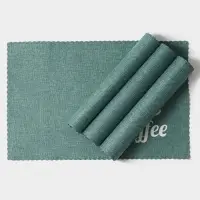 Салфетки сервировочные на стол Доляна Coffee, 4 шт., 44&times;29 см, бирюзовые