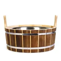 Шайка - таз для бани и сауны &laquo;Добрыня&raquo;, 15 л, деревянная, нержавеющая вставка