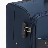 Чемодан на колёсах TEXTURA, кодовый замок, с увеличением, 42&times;26&times;68 см, 24", синий