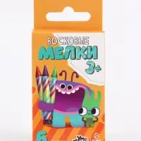 УМ И ХРУМ Восковые карандаши, 6 цветов