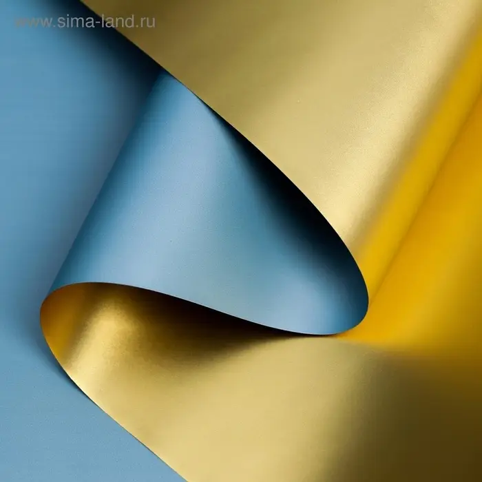 Пленка для цветов &laquo;Пленка с золотом&raquo;, цвет серо-голубой, 58 см &times; 5 м