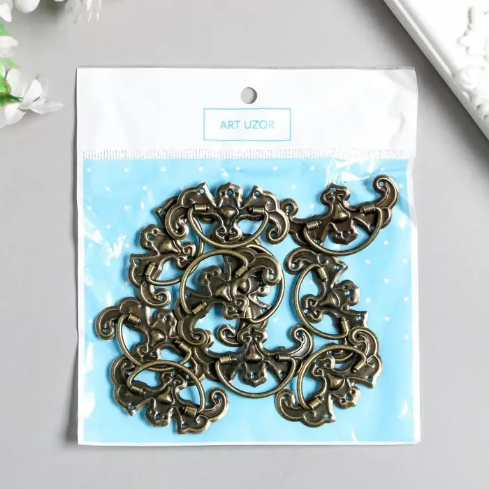 Ручка для шкатулки Ручка для шкатулки "Сибирь" 2,5х4,4 см С-203