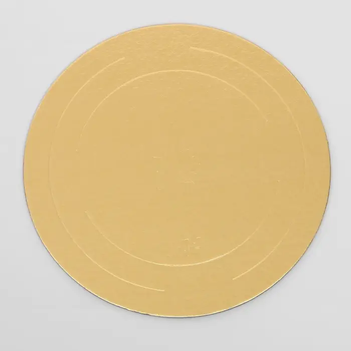 Подложка для торта усиленная, 26 см, золото, 2.5 мм