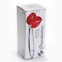 Ваза для цветов &laquo;Ботаника&raquo; стеклянная, прозрачная, 26 см, 1.7 л.