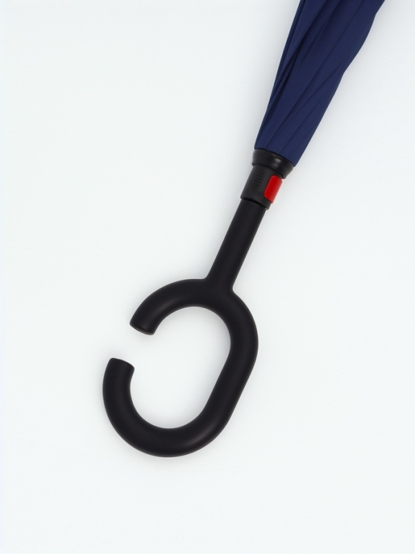 Зонт - наоборот &laquo;Однотон&raquo;, механический, 8 спиц, R = 53/61 см, цвет чёрный/синий