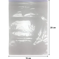 Пакет с замком (Zip Lock) 15х20 см, 60 мкм, 100 шт/уп