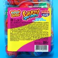 Мармелад с кислой начинкой «Crazy Фрукты», ассорти, 10 г Мармелад с кислой начинкой «Crazy Фрукты», ассорти, 10 г