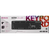 Клавиатура Defender Astra HB-588 RU, проводная, черный, полноразмерная