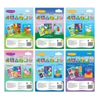 Аппликации наклейками, набор 6 шт. по 12 стр.