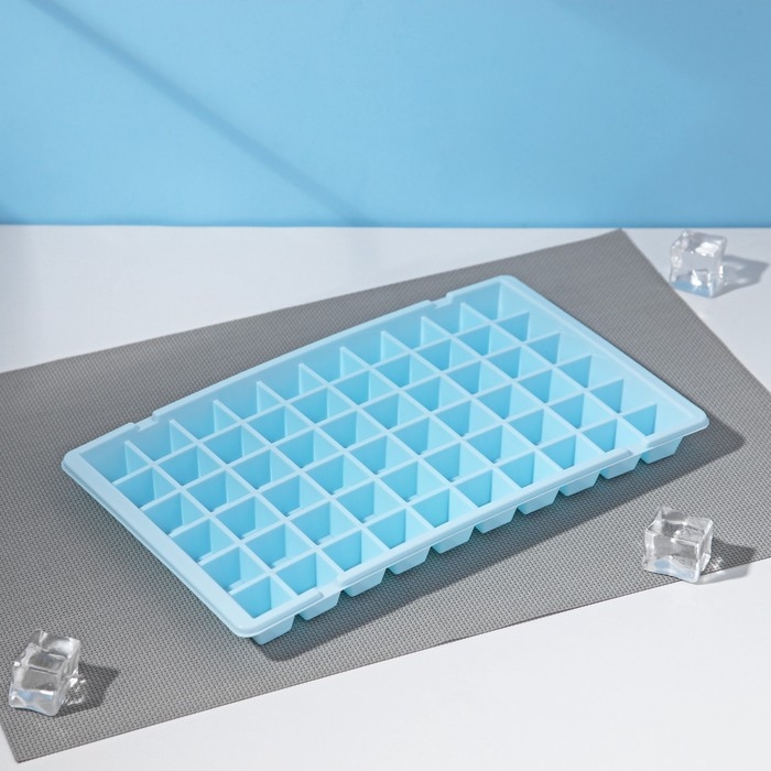 Форма для льда Доляна, 29×17,5×2,5 см, 60 ячеек, цвет МИКС Форма для льда Доляна, 29×17,5×2,5 см, 60 ячеек, цвет МИКС