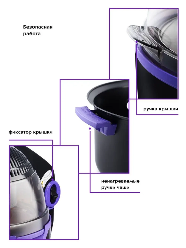 Аэрогриль электрический с чашей 8 л 1400 Вт
