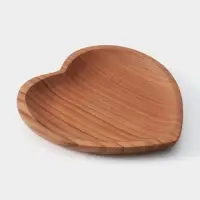 Тарелка &laquo;Сердце&raquo;, 16&times;16&times;2 см, тиковое дерево