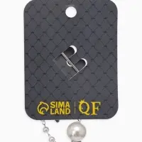 Булавка "Ключик от сердца", l=6.5, цвет белый в серебре