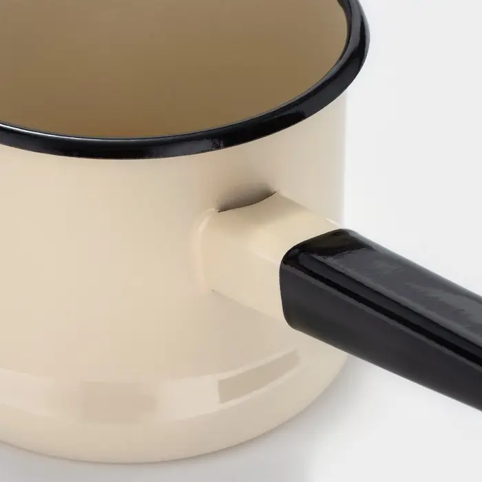 Ковш эмалированный, 1 л, слоновая кость