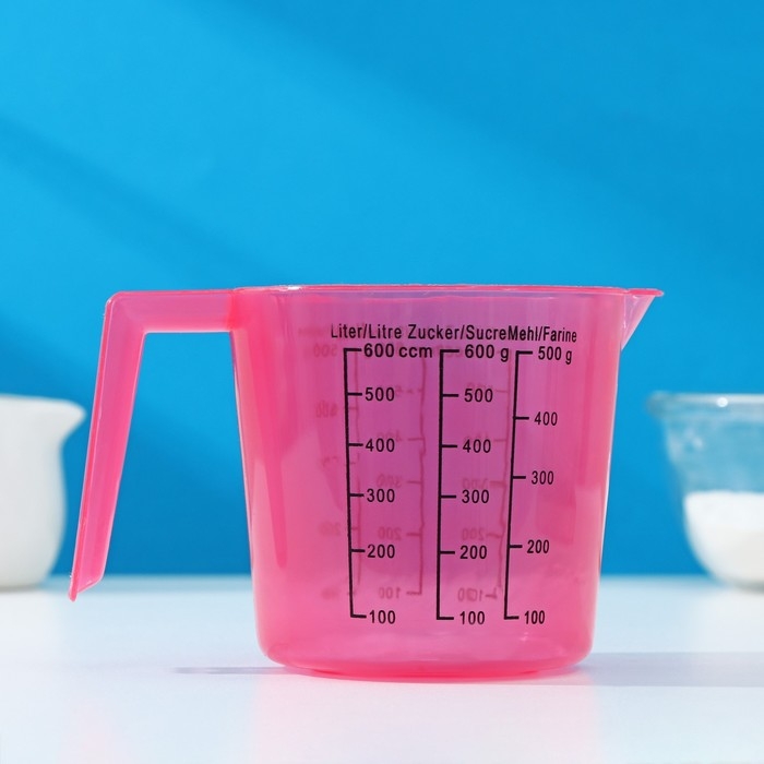 Стакан мерный, 600 мл, цвет МИКС Стакан мерный, 600 мл, цвет МИКС