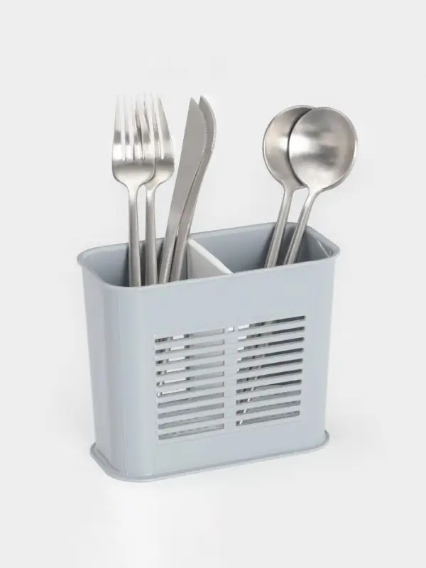 Подставка для столовых приборов Полимербыт, пластик, 8&times;16&times;13 см, МИКС