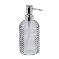 Диспенсер для жидкого мыла тм VETTA Асти, 350мл, стекло + АБС, 7,5x7,5x18,5см