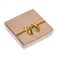 Коробка для печенья, «Золотой бант» 12×12×3 см