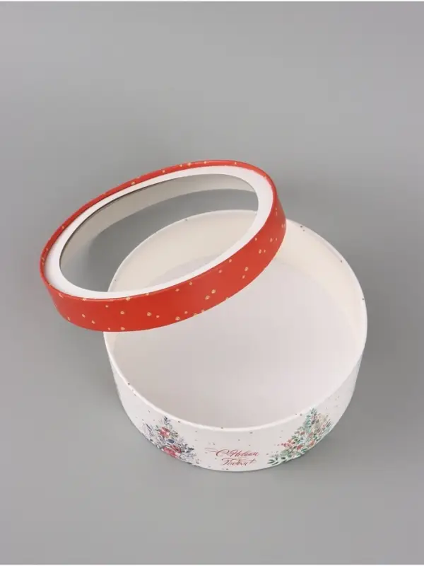 Коробка подарочная новогодняя с окном &laquo;С Новым годом&raquo; 21&times;21&times;8 см
