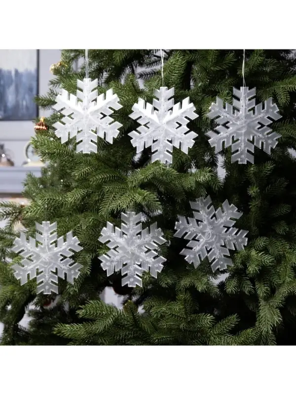 Гирлянда &laquo;Нить&raquo; 2 м с насадками &laquo;Снежинка матовая&raquo;, IP20, прозрачная нить, 36 LED, свечение белое, 220 В