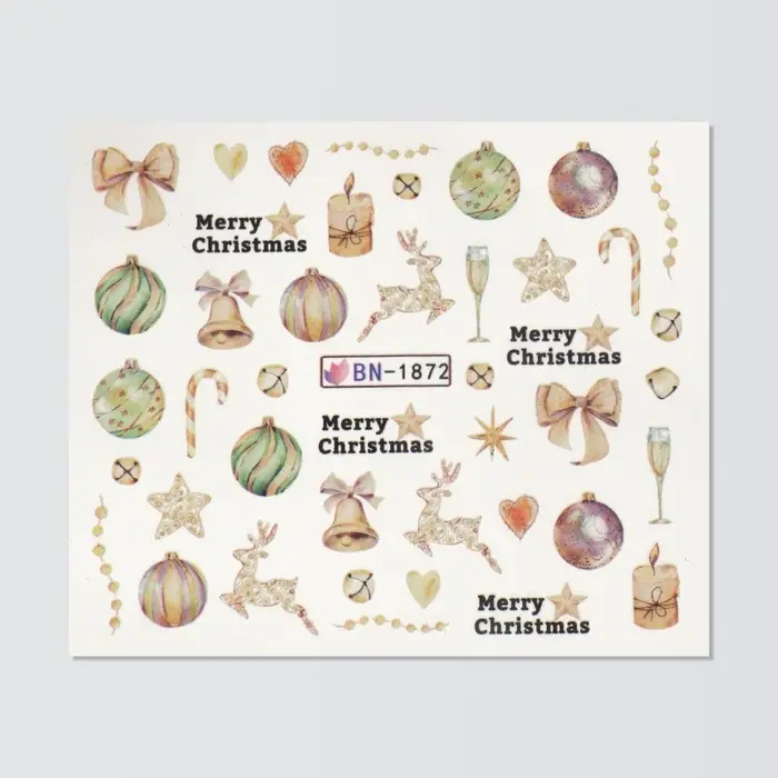 Слайдеры для ногтей «Праздник», разноцветные Слайдеры для ногтей «Праздник», разноцветные