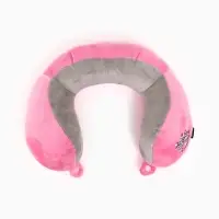 Подушка для путешествий бархатная формовая "Самолет", розовая Подушка для путешествий бархатная формовая "Самолет", розовая