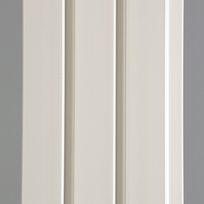 Панели 3D RAIL вспененного полистирола 2700х120х10 мм Белая