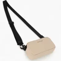 Сумка женская кросс-боди TEXTURA на молнии, 19&times;6&times;10.5 см, бежевая